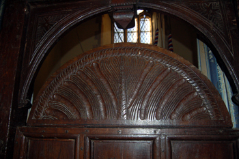 17th century arch in the screen across the eastern section of the west tower January 2010